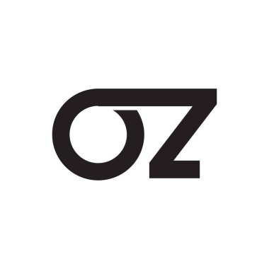Oz ilk harf vektör logosu