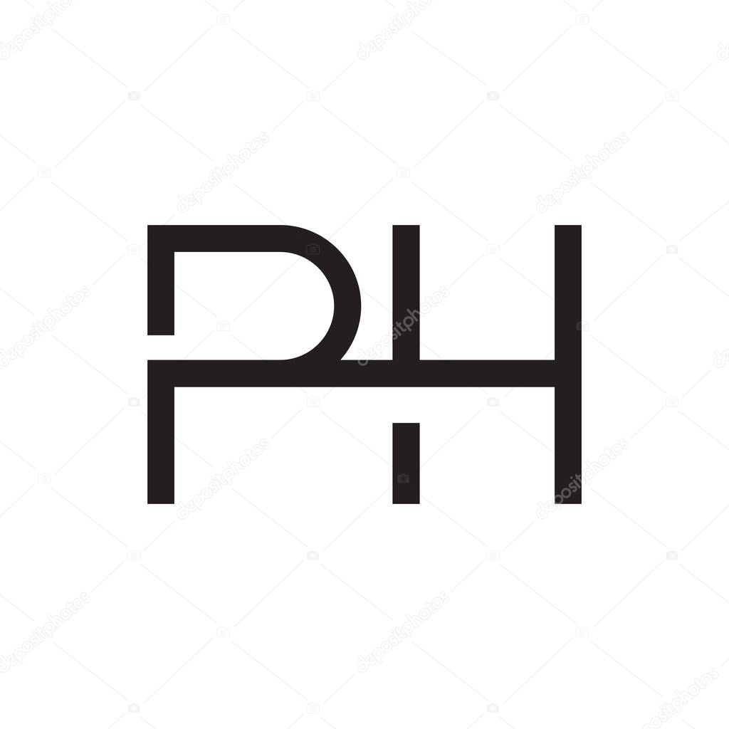 Ph initial letter vector logo
