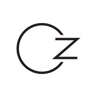 Oz ilk harf vektör logosu