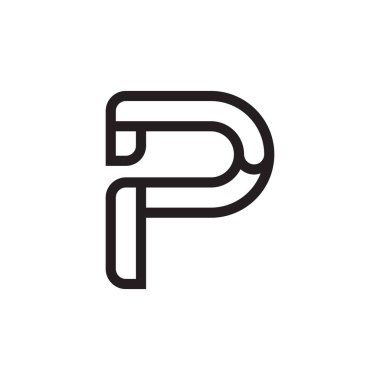 p ilk harf vektör logosu