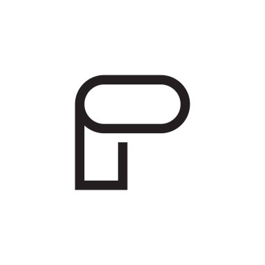 p ilk harf vektör logosu