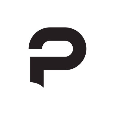 p ilk harf vektör logosu