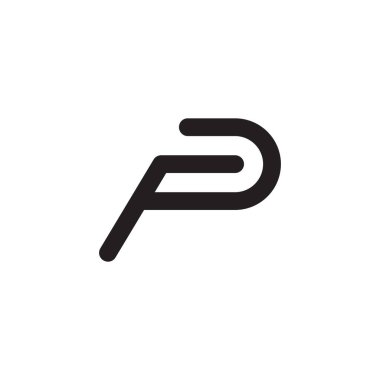 p ilk harf vektör logosu
