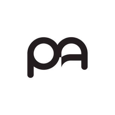 pa ilk harf vektör logosu