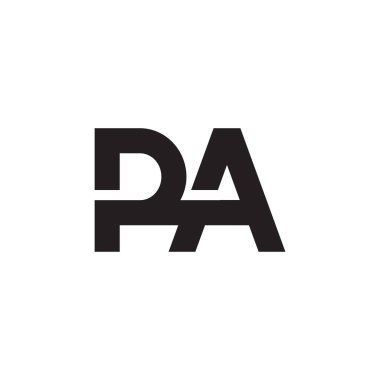 pa ilk harf vektör logosu