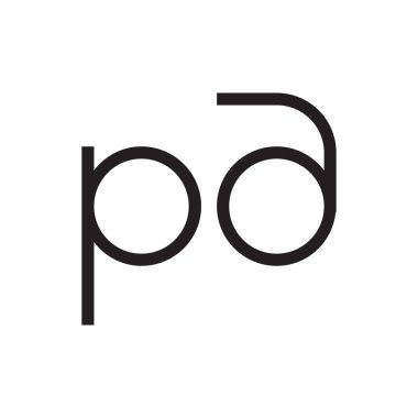 pa ilk harf vektör logosu