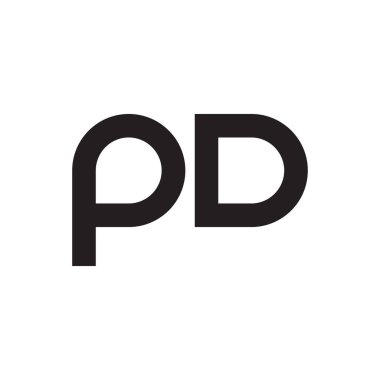pd ilk harf vektör logosu