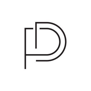 pd ilk harf vektör logosu