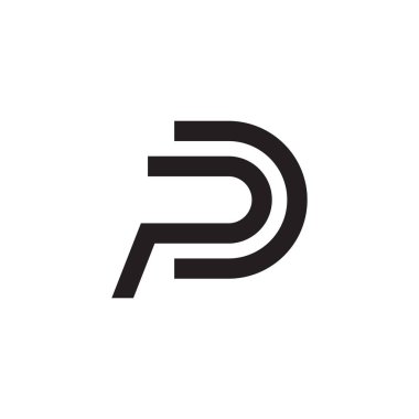 pd ilk harf vektör logosu