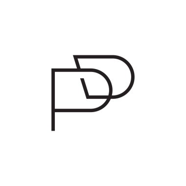 pd ilk harf vektör logosu