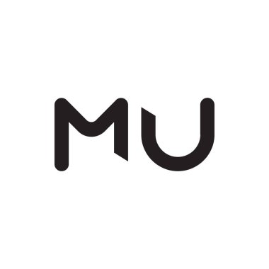 mü ilk harf vektör logosu