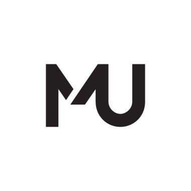 mü ilk harf vektör logosu
