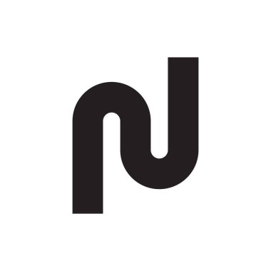 n ilk harf vektör logosu