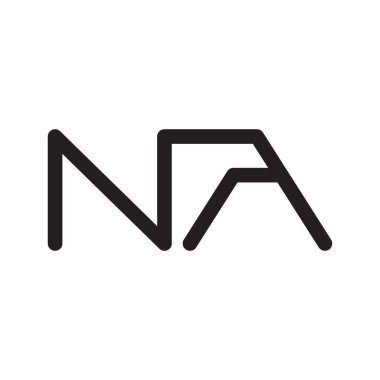 na ilk harf vektör logosu