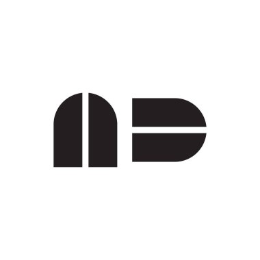 Ve ilk harf vektör logosu