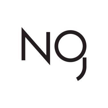 ng ilk harf vektör logosu