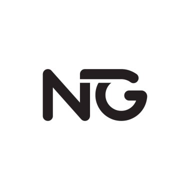 ng ilk harf vektör logosu