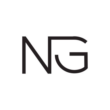 ng ilk harf vektör logosu