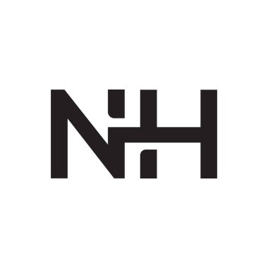 nh ilk harf vektör logosu