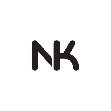 nk ilk harf vektör logosu