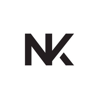 nk ilk harf vektör logosu