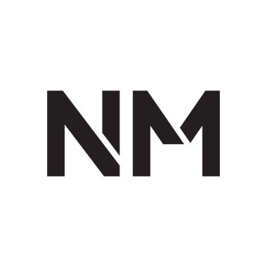 nm ilk harf vektör logosu