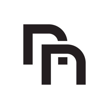 nn ilk harf vektör logosu