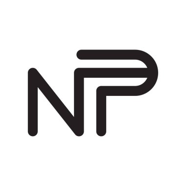 np ilk harf vektör logosu