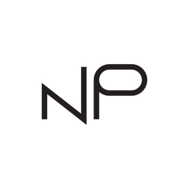 np ilk harf vektör logosu