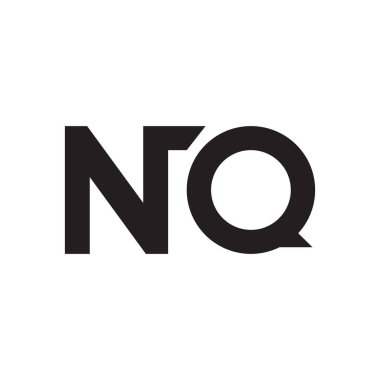 nq ilk harf vektör logosu