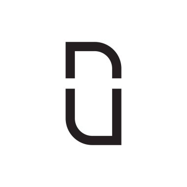 nu ilk harf vektör logosu