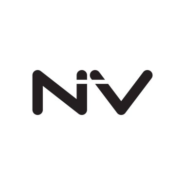 nv ilk harf vektör logosu