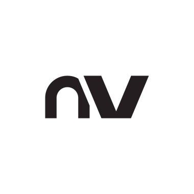 nv ilk harf vektör logosu
