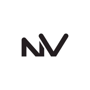 nv ilk harf vektör logosu