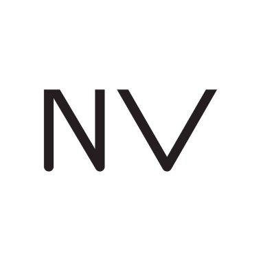 nv ilk harf vektör logosu