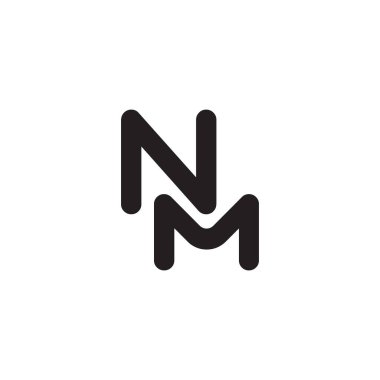 nm ilk harf vektör logosu