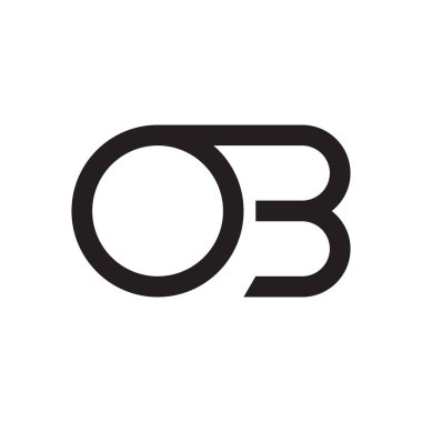 ob ilk harf vektör logosu