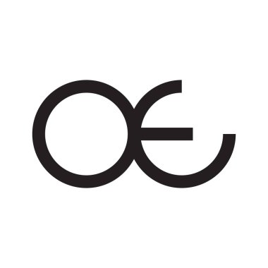 oe ilk harf vektör logosu