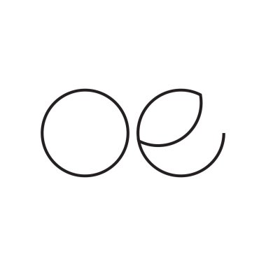 oe ilk harf vektör logosu