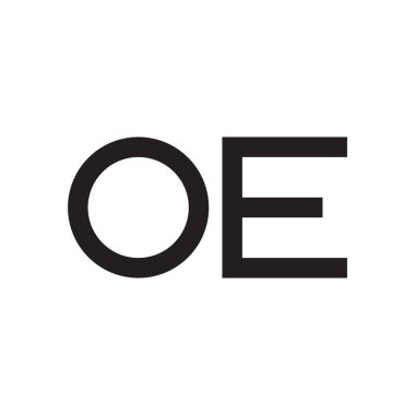 oe ilk harf vektör logosu