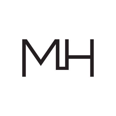 mh ilk harf vektör logosu