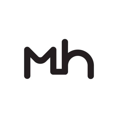 mh ilk harf vektör logosu