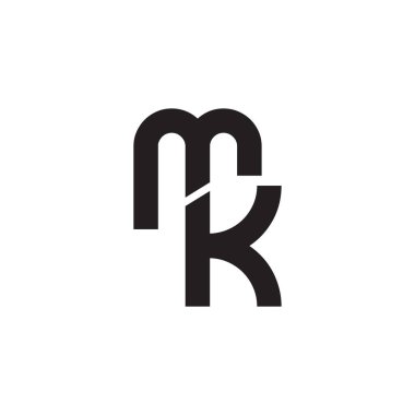 mk ilk harf vektör logosu