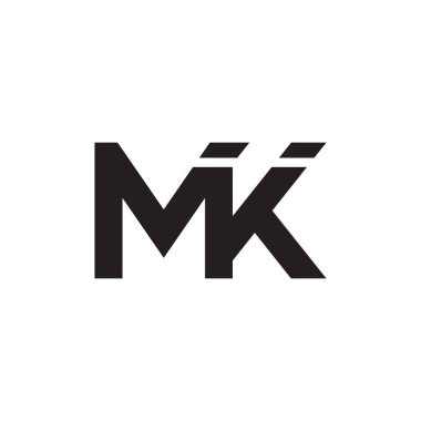 mk ilk harf vektör logosu