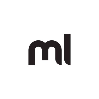 ml ilk harf vektör logosu