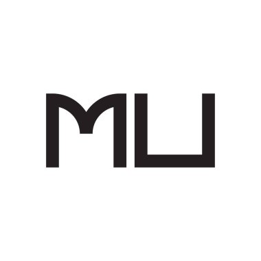 mü ilk harf vektör logosu