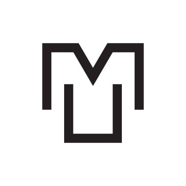 mü ilk harf vektör logosu
