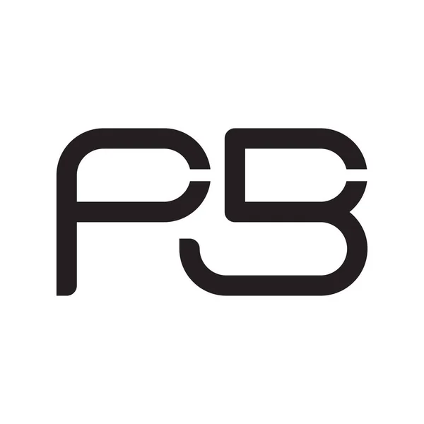 Pbの頭文字ベクトルロゴ — ストックベクタ