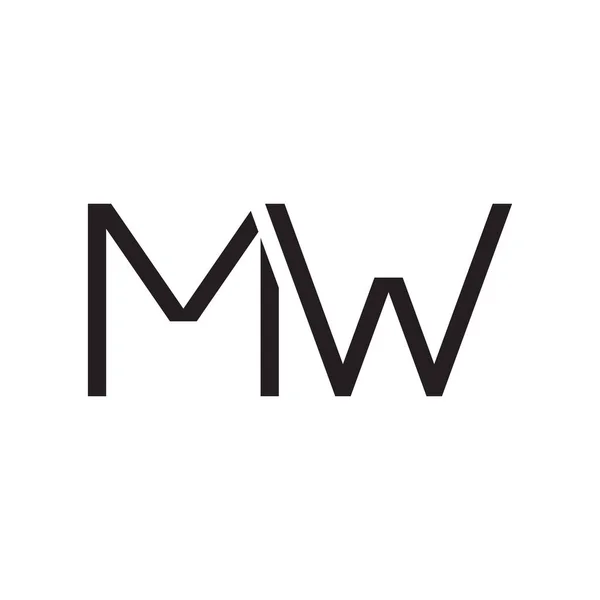 Mw初始字母向量标志 — 图库矢量图片