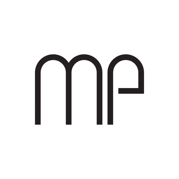 Mp初始字母向量标志 — 图库矢量图片